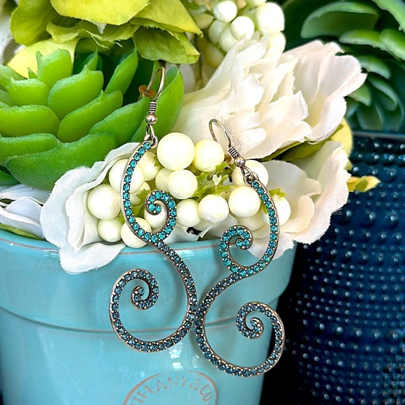 ⭐️SOLD⭐️Brighton SEA OF LOVE Blue Turquoise Crystal LONG Necklace Bracelet Earri - Picture 8 of 16